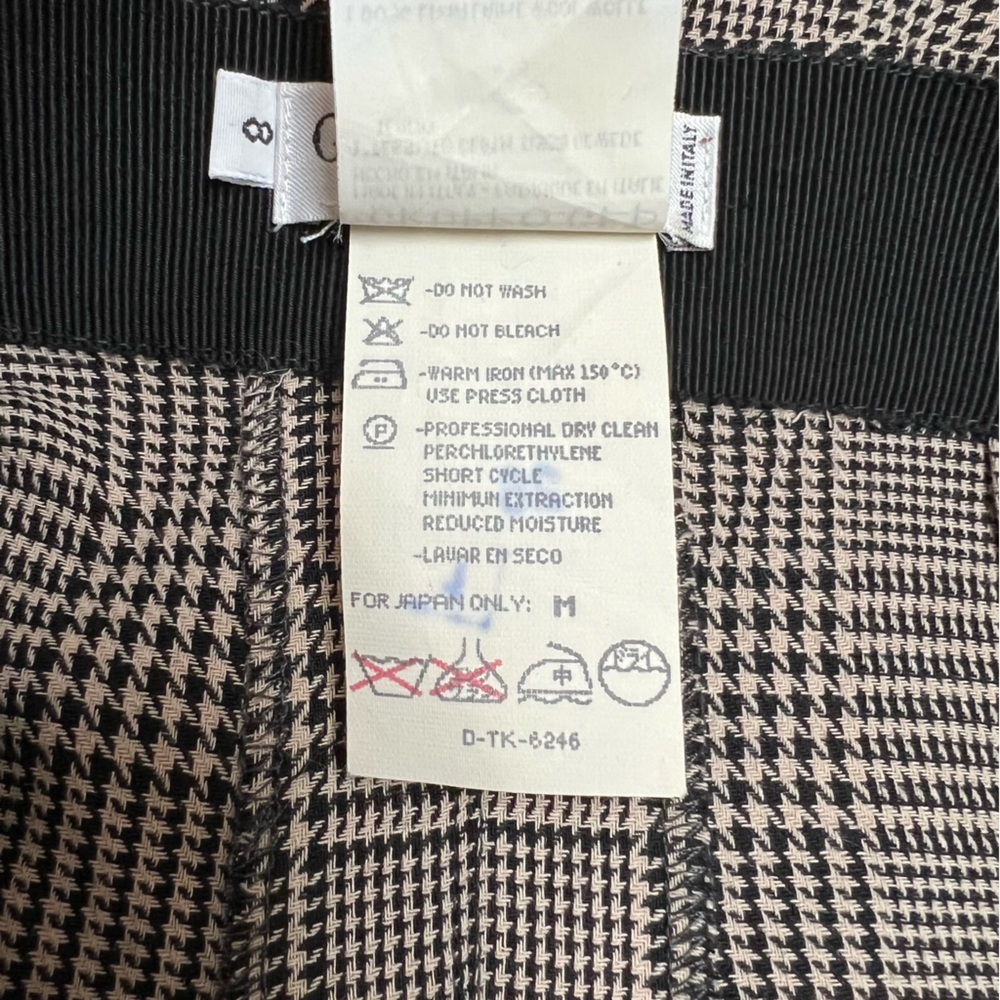 Vintage Made in Italy Giorgio Armani El Collezioni Houndstooth Wool Dress Pants - Picture 8 of 8